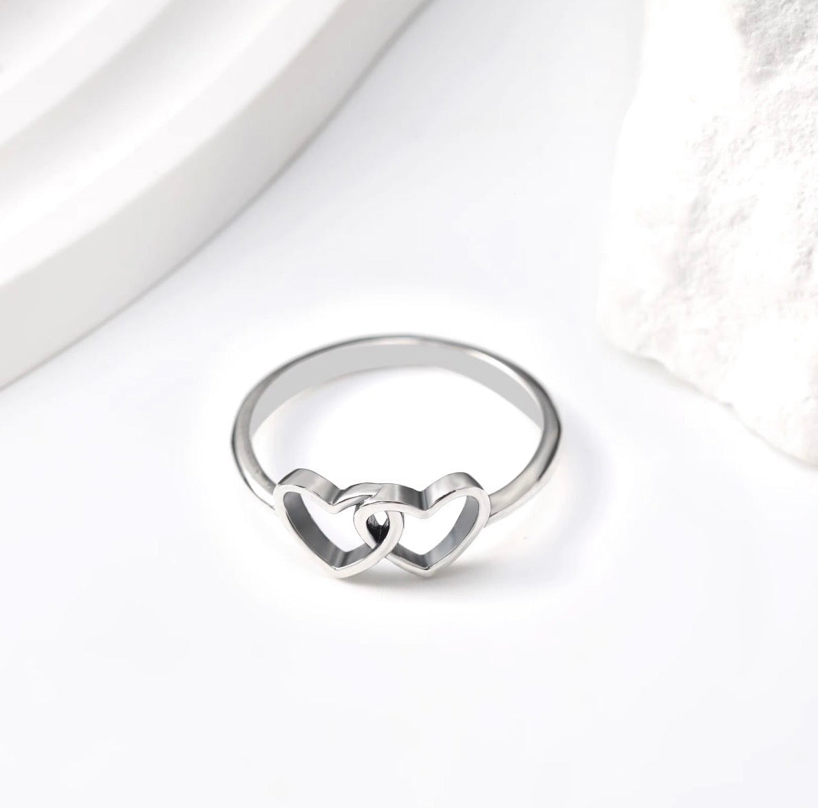 double heart ring
