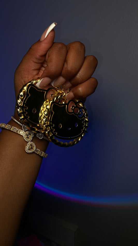 Hello Kitty Gold Plated Hoops