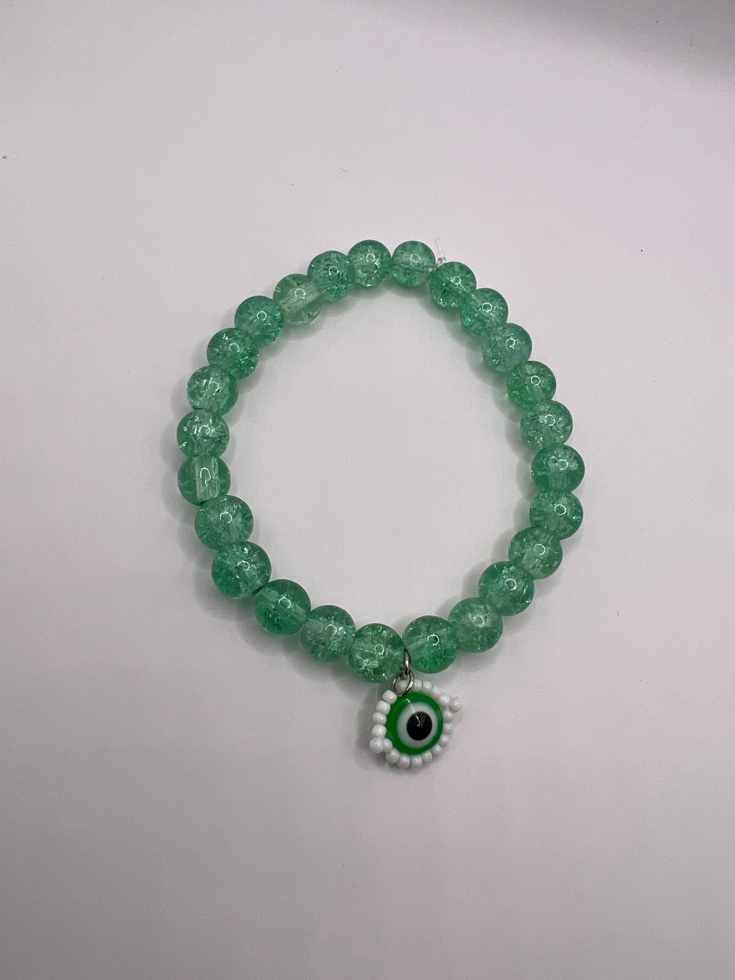 Green Eye Beaded Bracelet