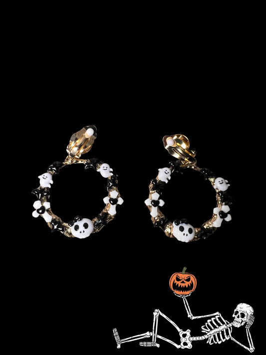 Skully Clip On Hoops