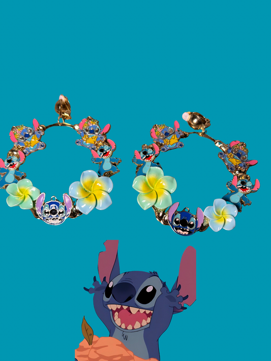 Aloha Glow Clip On Hoops