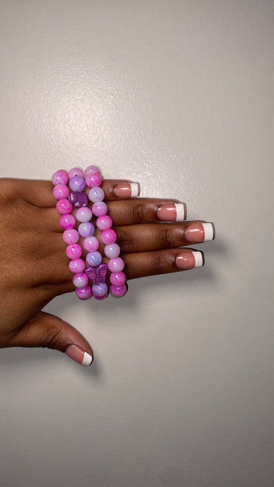 Pink Flutter Butterfly Set