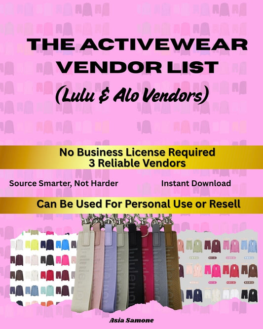 Lulu & Alo Activewear Vendor List (3 Reliable Vendors)