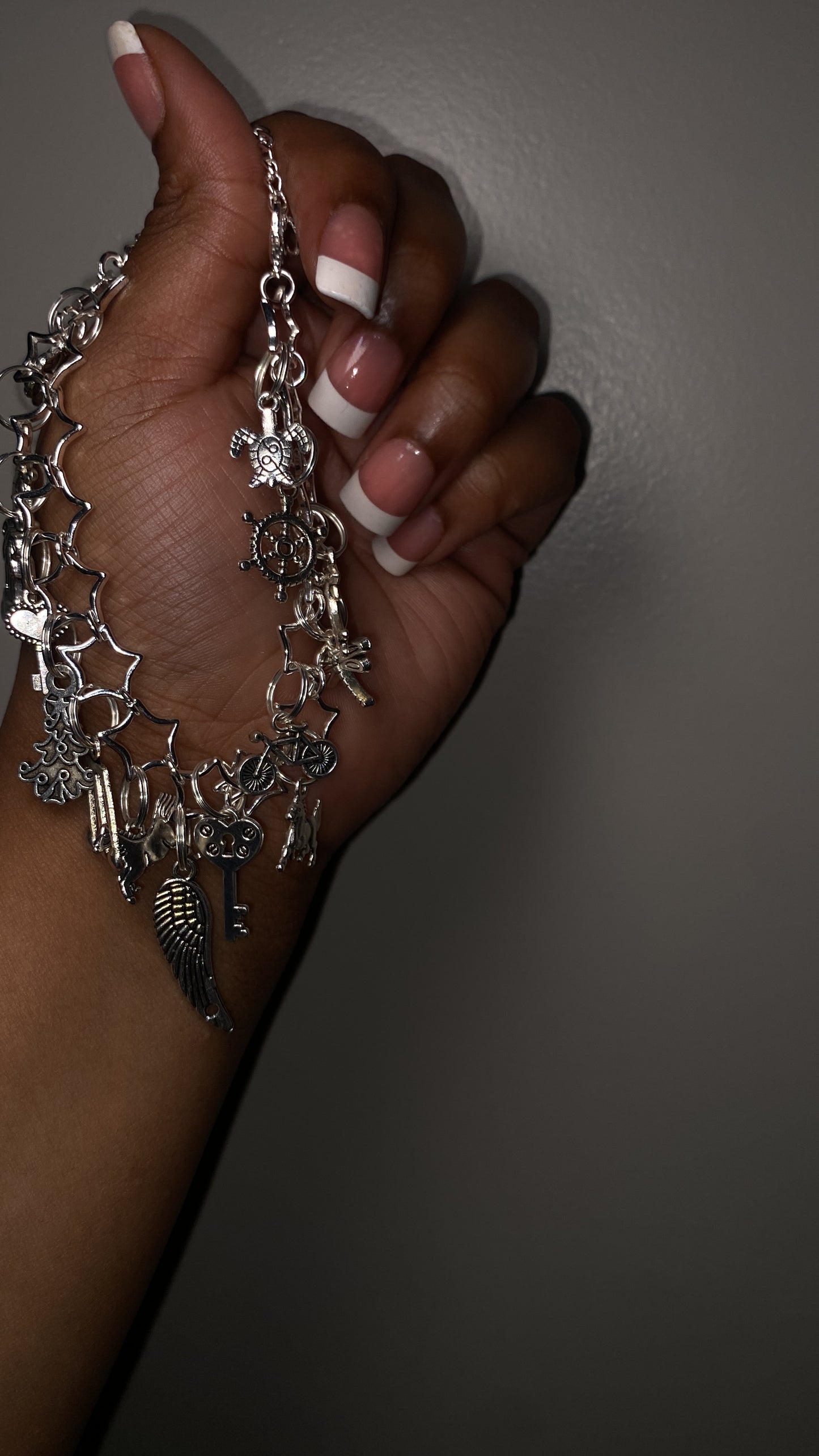 Freestyle Silver Star Chain Charm Bracelet