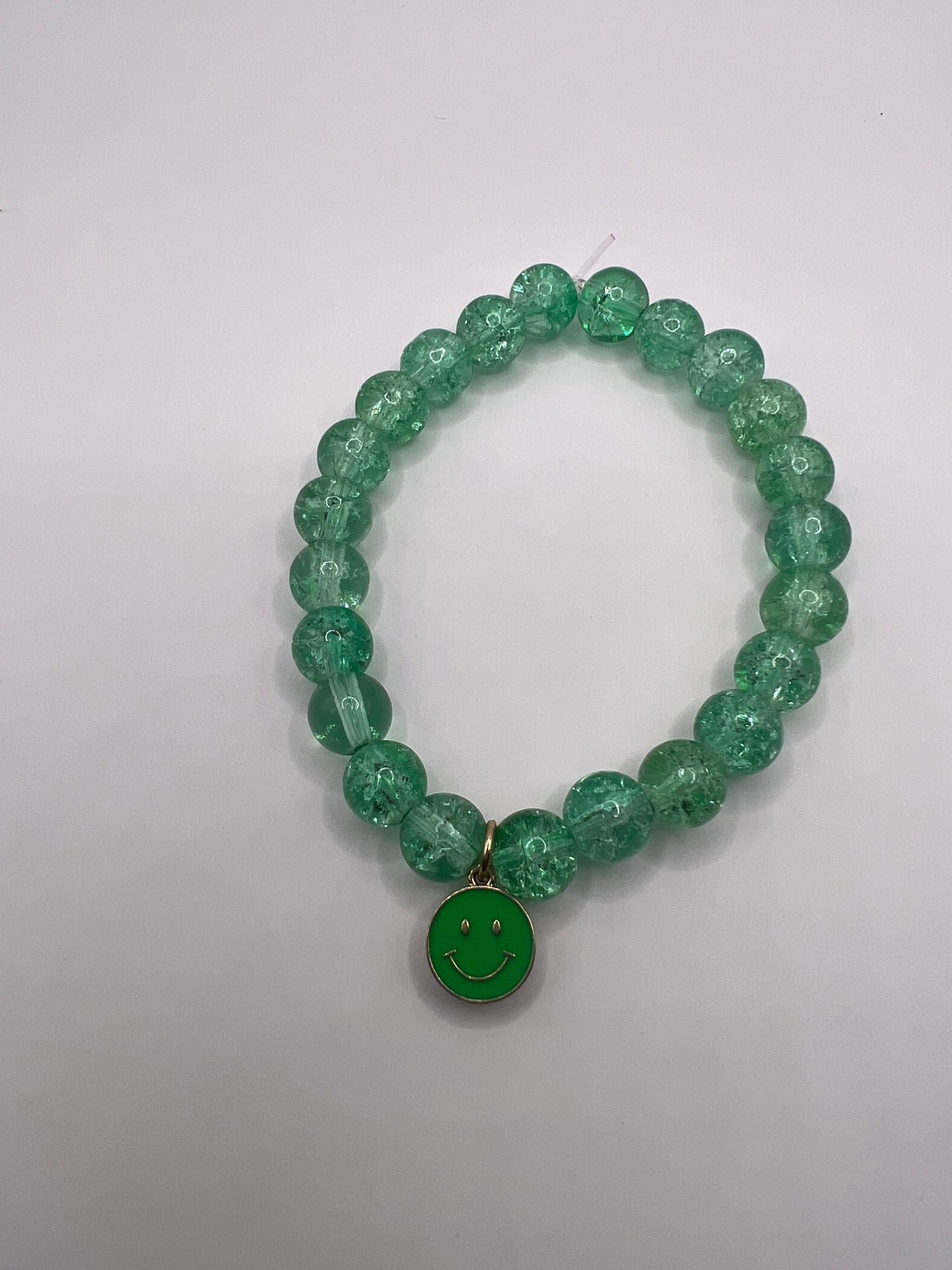 Green Smile Beaded Bracelet