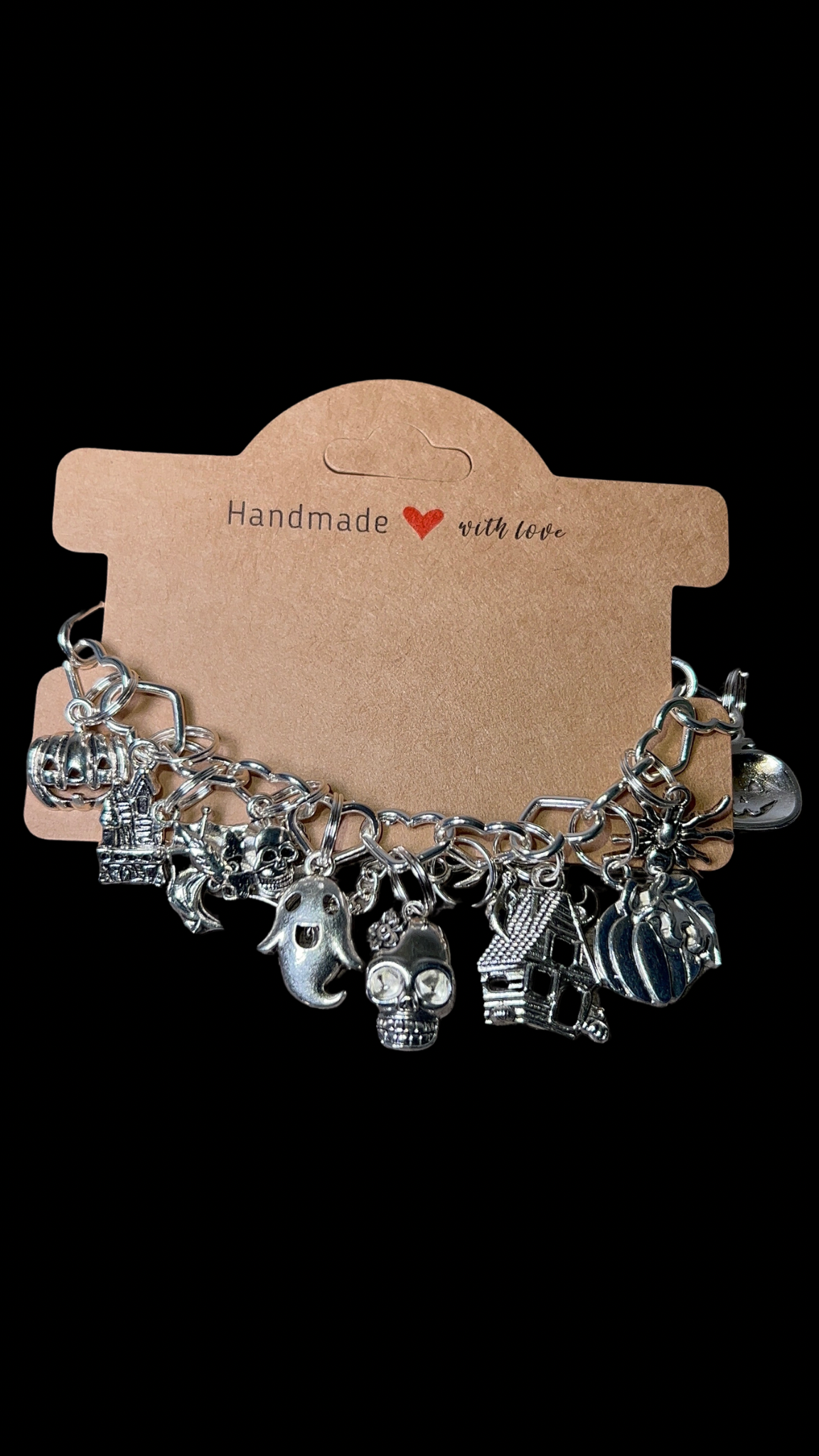 All Silver Halloween Chain Bracelet