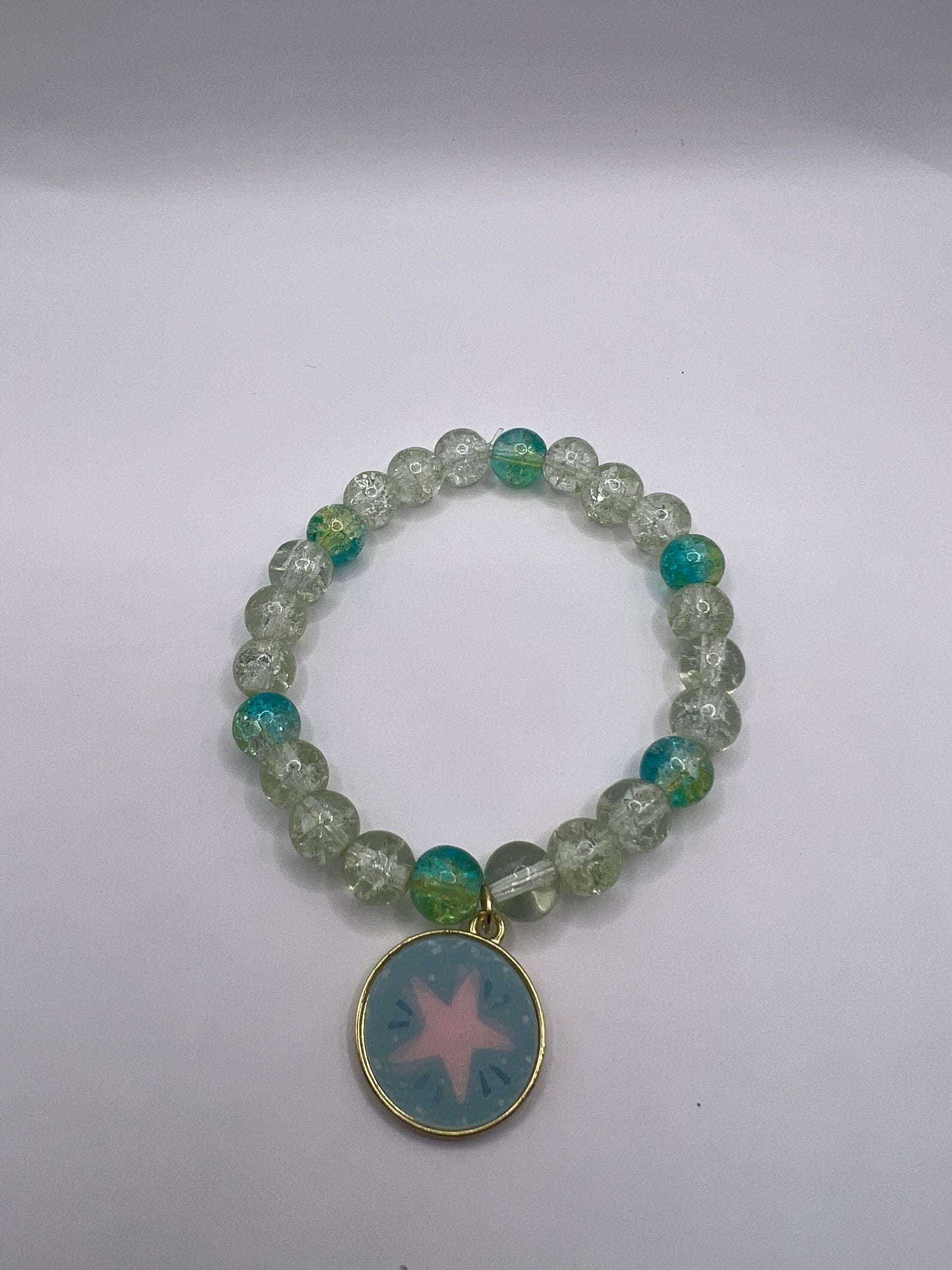 Green Star Beaded Bracelet