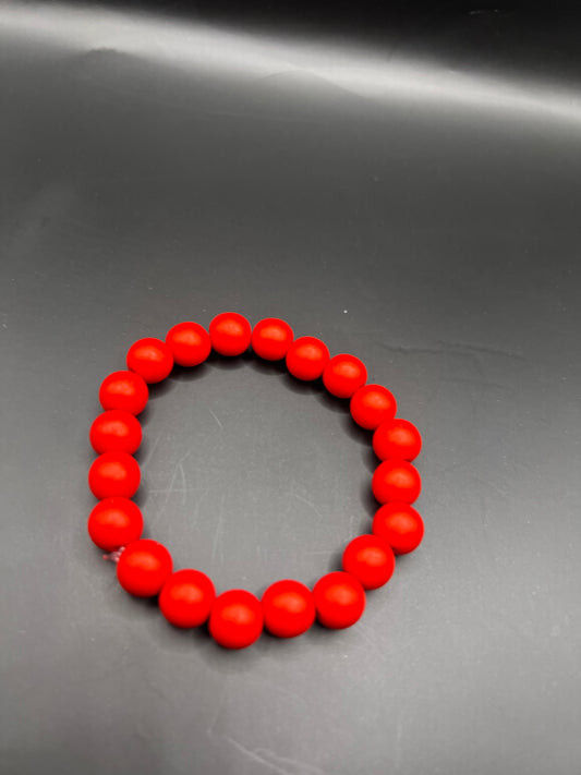 Cherry Red Beaded Bracelet