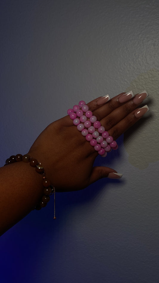 Bubblegum Beaded Bracelets