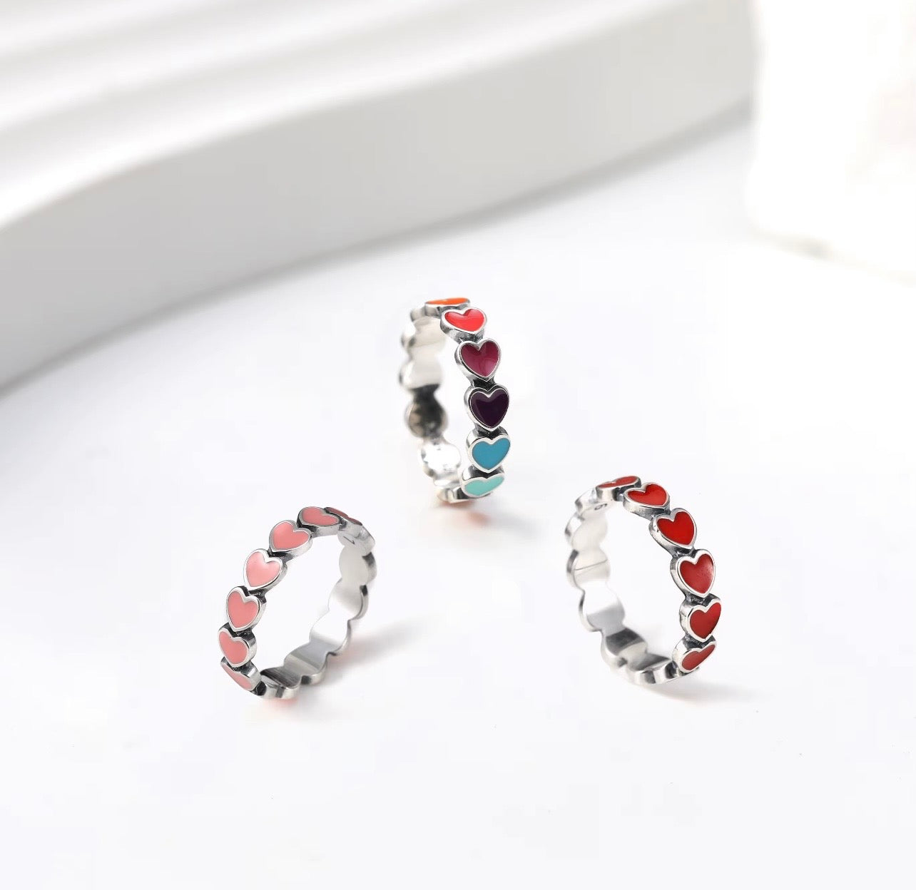 love on repeat heart ring