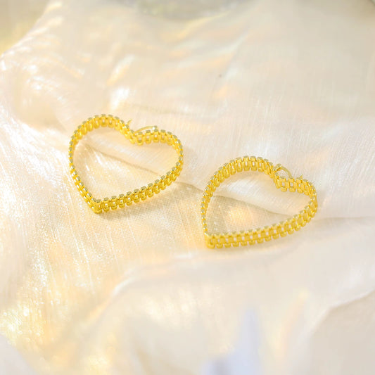 Rolex Heart Gold Hoops
