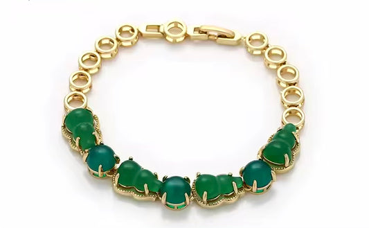 Jade Gold Bracelet