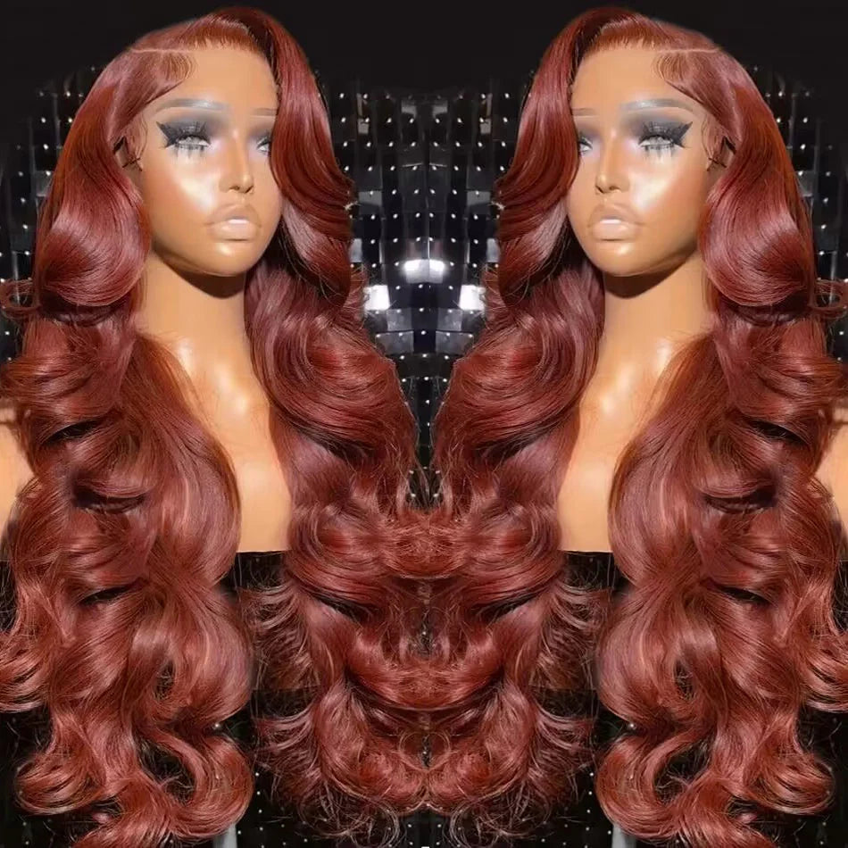 Reddish Brown BodyWave/Straight 13x6 HD Lace Wig