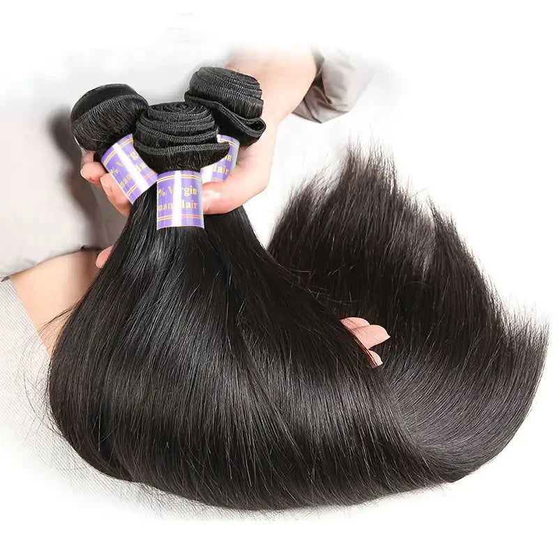 Brazilian 3 Bundles Straight Virgin Human Hair